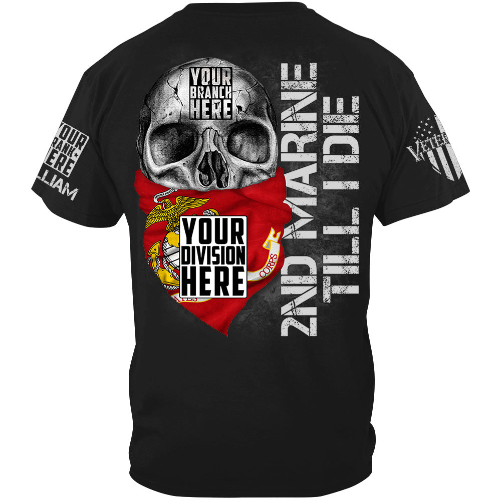 American Veteran Skull Custom Shirt For Veteran Dad Grandpa H2511