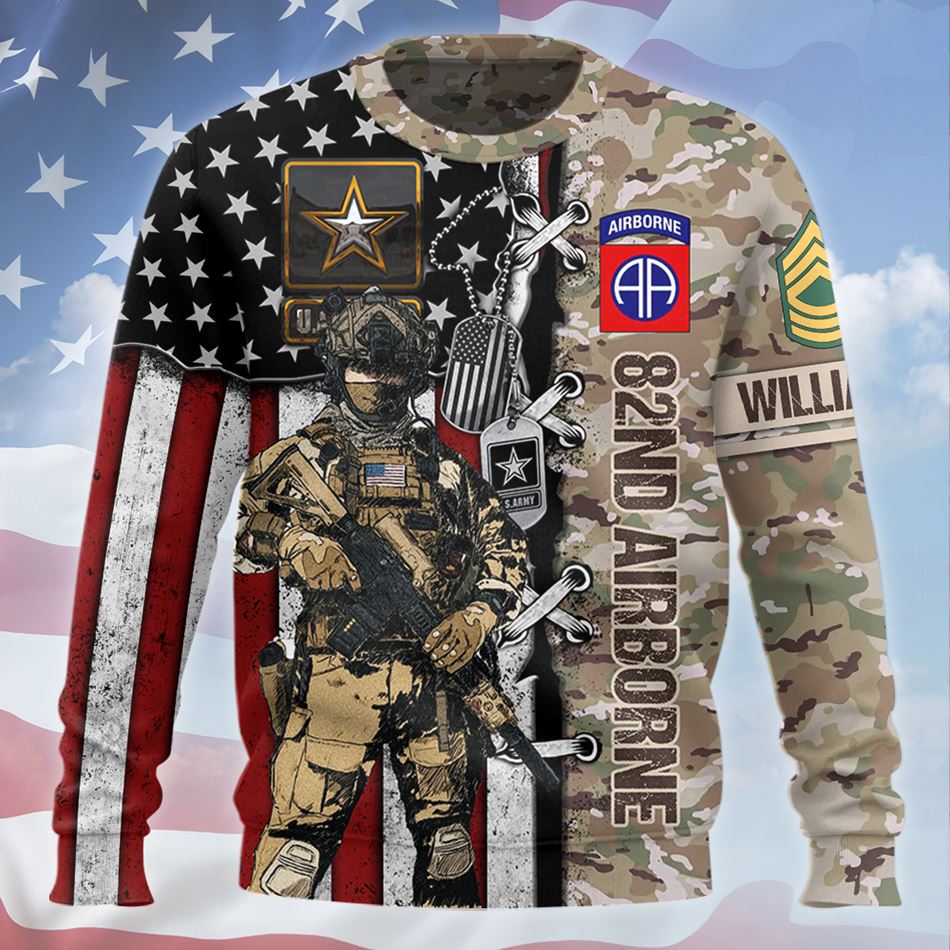 Personalized Veteran & Military Rank Insignia All Over Print Hoodie, T-Shirt for Men, Dad Grandpa Retired Shirt, Army H2511 Trna