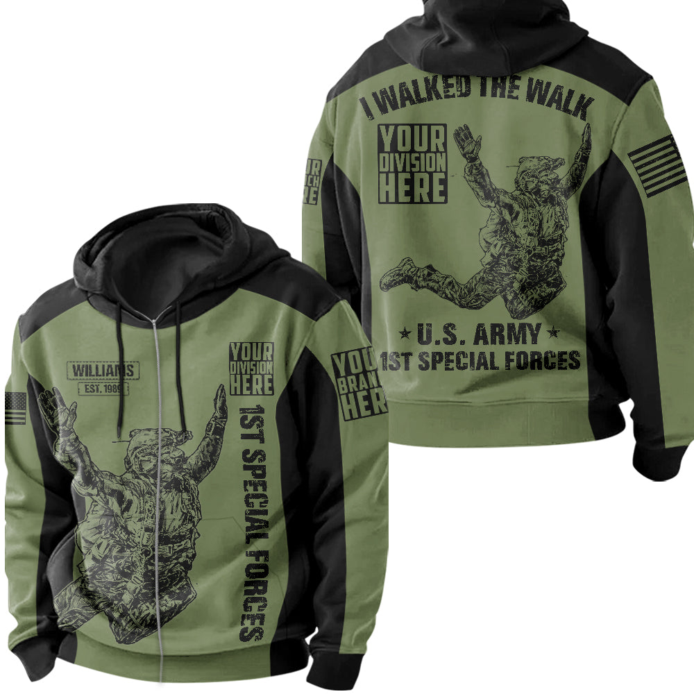 Shirt I Walked The Walk Personalized All Over Print Shirt For Veteran H2511