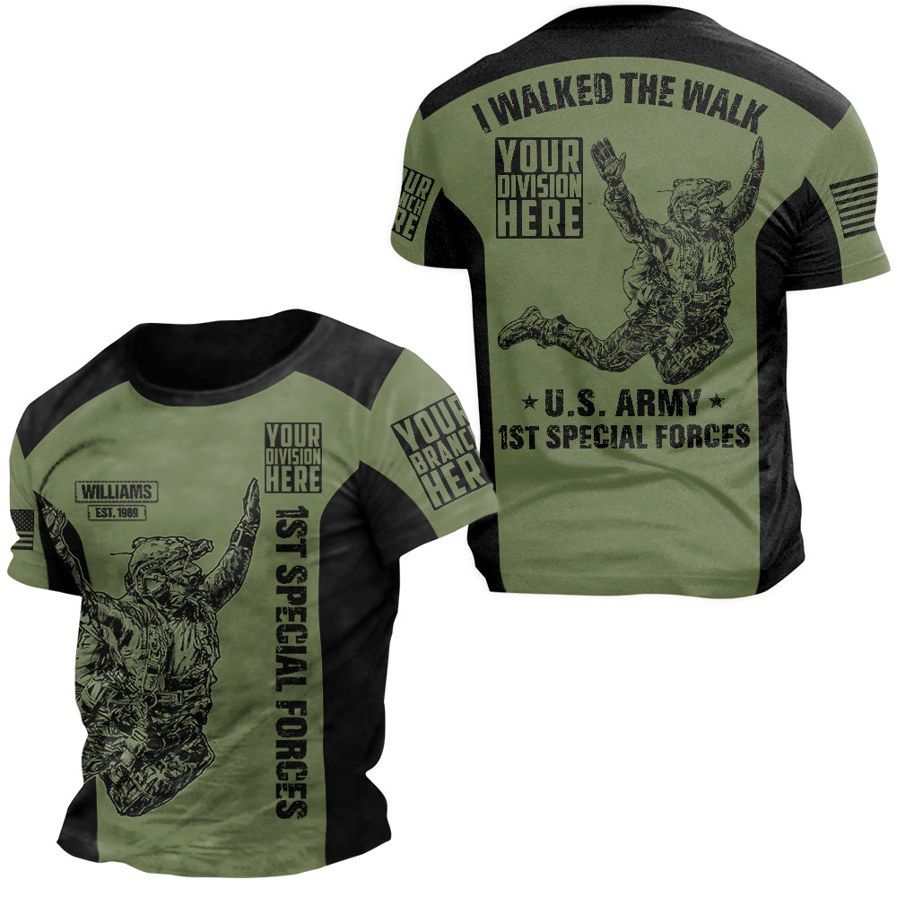 Shirt I Walked The Walk Personalized All Over Print Shirt For Veteran H2511