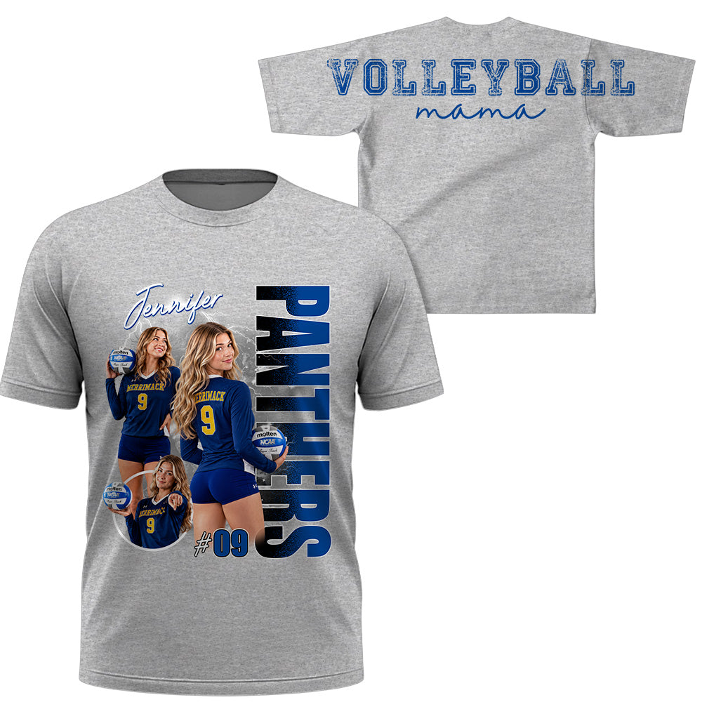 Personalized Volleyball Mom Sweatshirt, Custom Large Back Graphic, Gift For Volleyball Mom Volleyball Family Volleyball Lovers MI209 T24