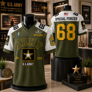 Limited Football Jersey Custom For US Military Veteran Dad Grandpa H2511