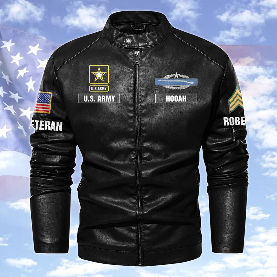 I Will Live By This Oath Until The Day I Die Because I Am And Always Be A Us Veteran Leather Jacket For Veteran Dad Grandpa H2511 Trna