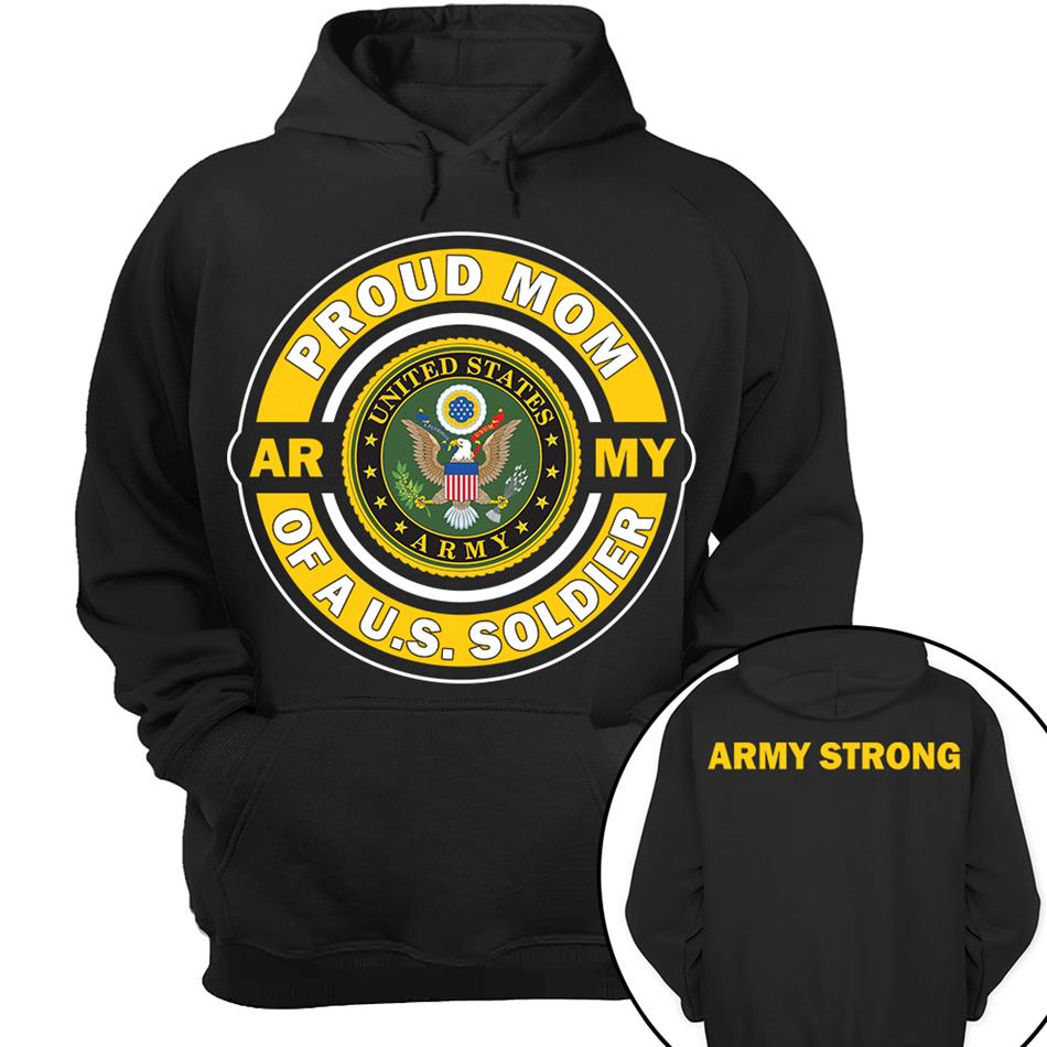 Proud Mom Of A US Soldier Custom Shirt For Proud Army Mom Dad Grandma Sister Shirt H2511 Trna