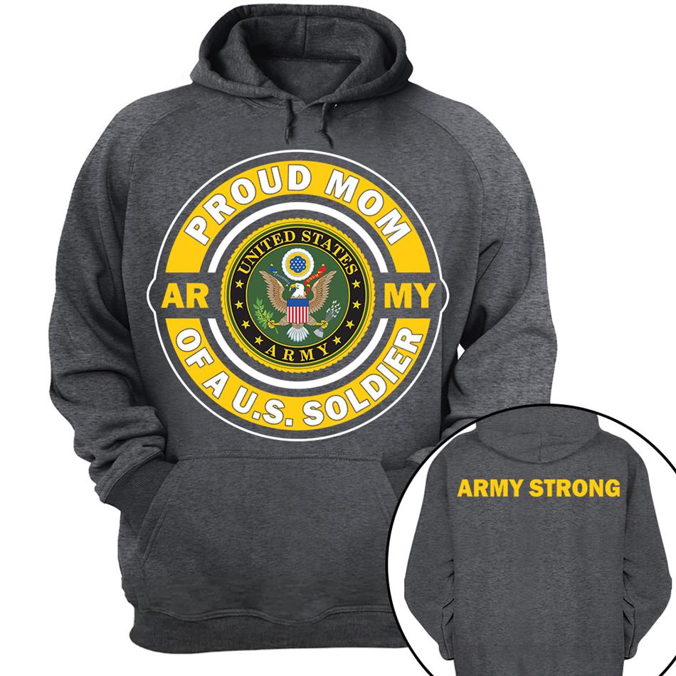 Proud Mom Of A US Soldier Custom Shirt For Proud Army Mom Dad Grandma Sister Shirt H2511 Trna