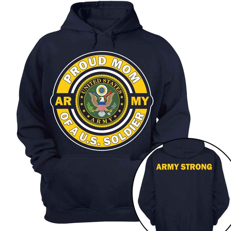 Proud Mom Of A US Soldier Custom Shirt For Proud Army Mom Dad Grandma Sister Shirt H2511 Trna