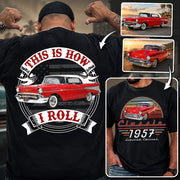 This Is How I Roll - Custom Photo Classic Car Shirt - Personalized Father's Day Birthday Gifts For Dad, Grandpa, Family, Yourself A2110 T24