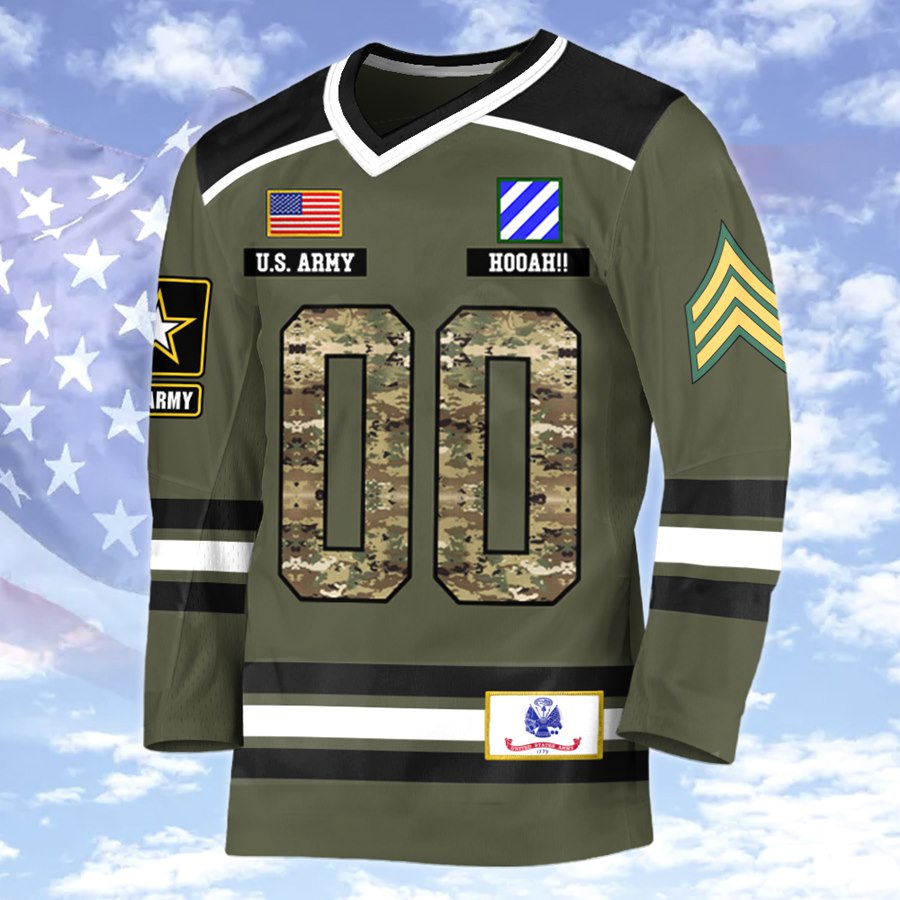 Premium Hockey Jersey Personalized Gift For Veteran Soldier Custom All Branches H2511 Trna