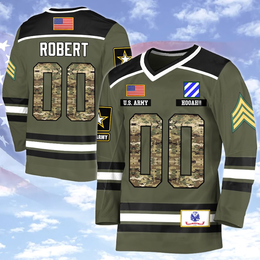 Premium Hockey Jersey Personalized Gift For Veteran Soldier Custom All Branches H2511 Trna