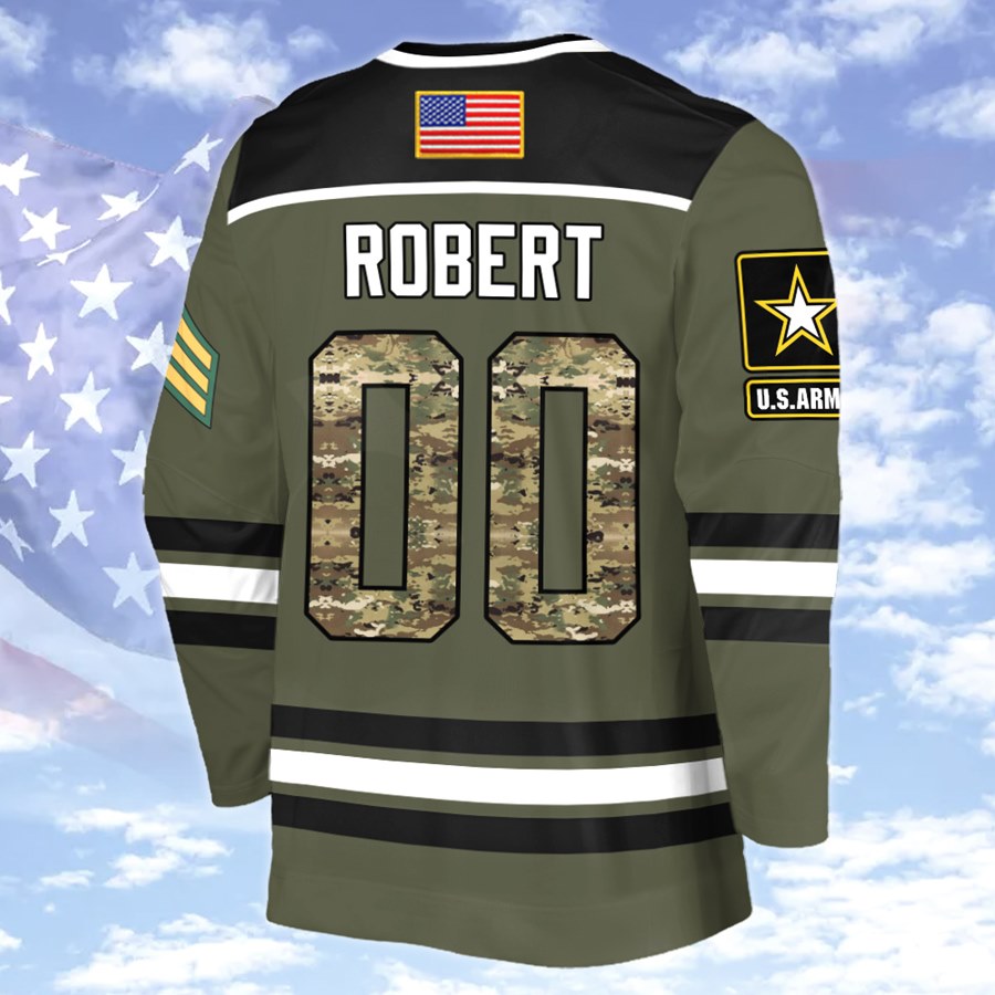 Premium Hockey Jersey Personalized Gift For Veteran Soldier Custom All Branches H2511 Trna