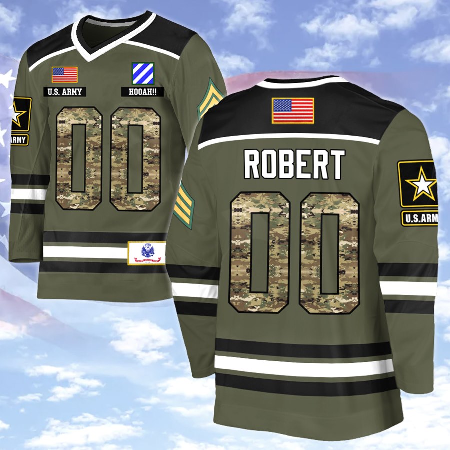 Premium Hockey Jersey Personalized Gift For Veteran Soldier Custom All Branches H2511 Trna