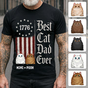 Custom Best Cat Dad Ever Nation Flag 250th Anniversary, Gift For Cat Dad, Cat Lovers L0411 TH23