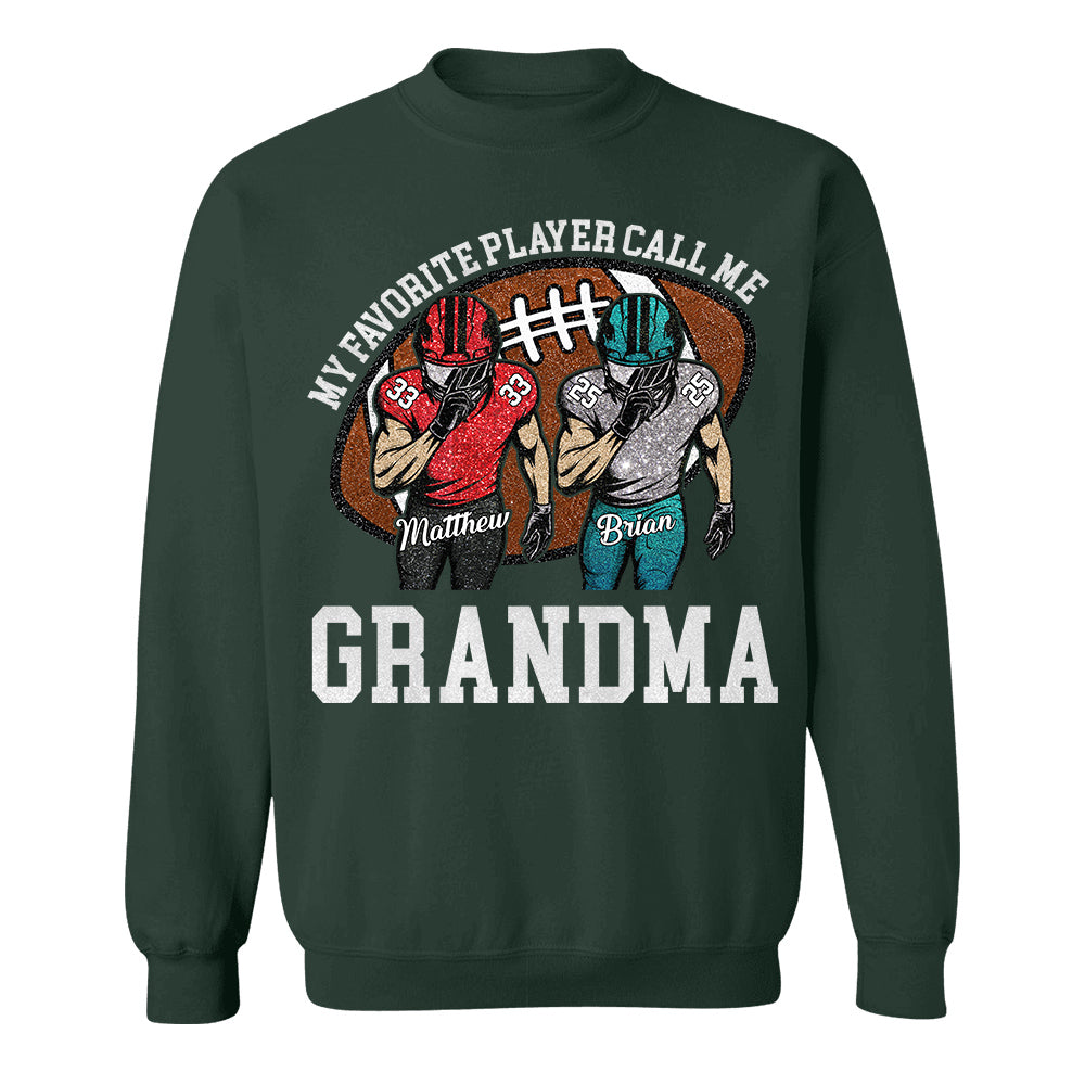 My Favorite Player Call Me Mom Grandma Personalized Football Mom Grandma Shirt Gift For Sport Family T1807 TH23