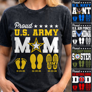 Proud U.S. Army Mom Dad Custom Shirt For Military Family Graduate Shirt H2511 Trna