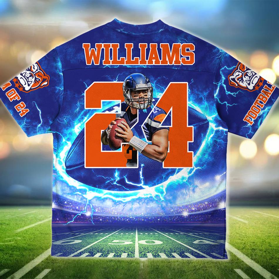My Favorite Football Player Calls Me Mom Dad Wife Custom Football Jersey Gift Gameday Football Thunder Jersey H2511