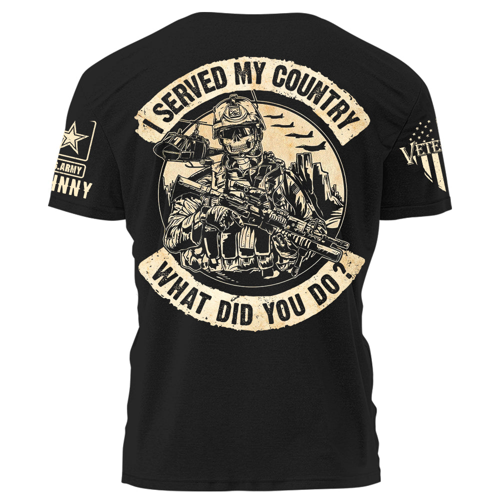 I Served My Country What Did You Do Personalized Shirt For Veteran H2511