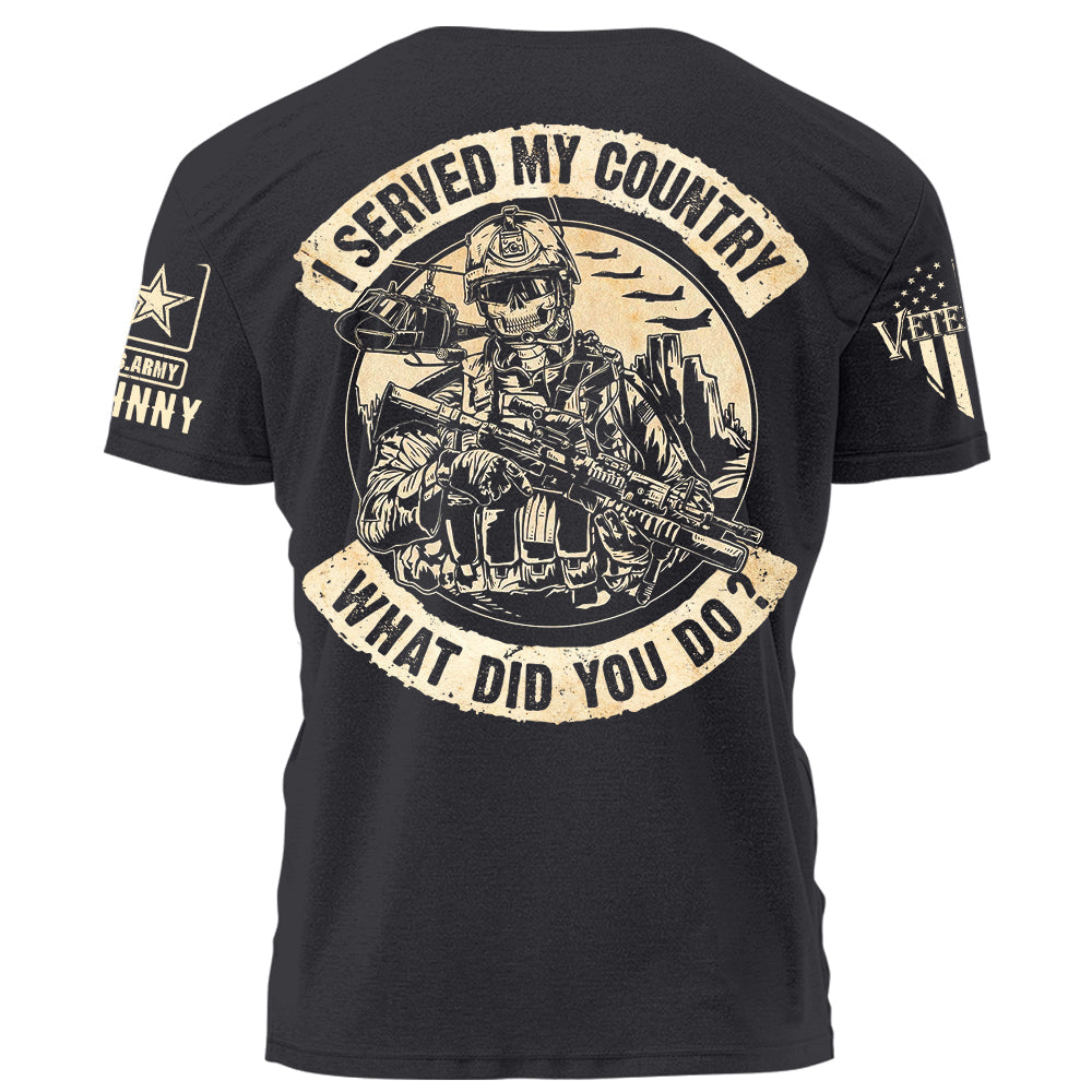 I Served My Country What Did You Do Personalized Shirt For Veteran H2511