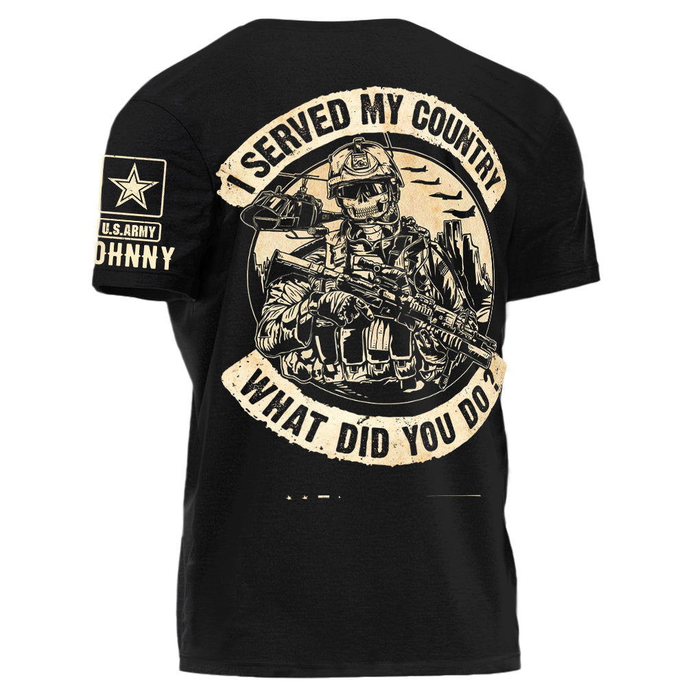 I Served My Country What Did You Do Personalized Shirt For Veteran H2511
