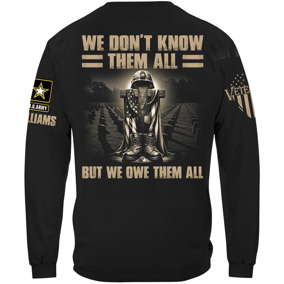 We Dont Know Them All But We Owe Them All Custom Shirt For Proud US Veterans H2511 Trna