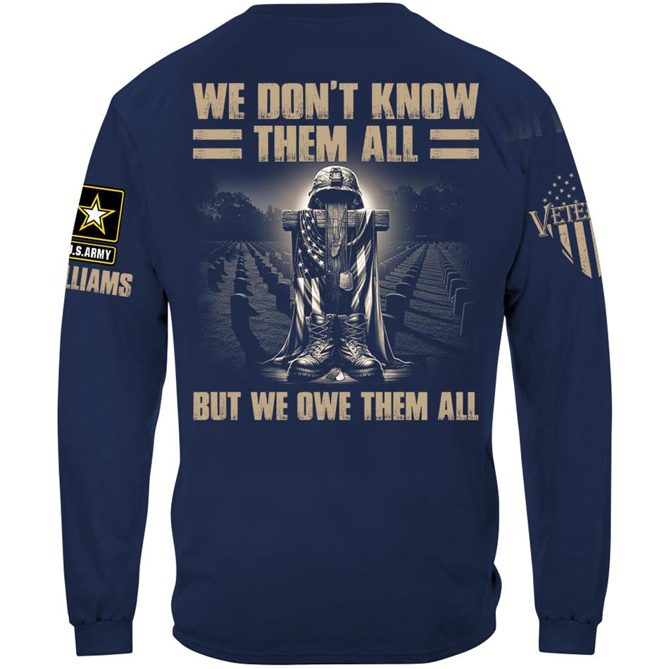 We Dont Know Them All But We Owe Them All Custom Shirt For Proud US Veterans H2511 Trna