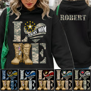 Love Army Mom Combat Boots Custom Shirt For Proud Mom Grandma Sister Military Family Shirt H2511 Trna
