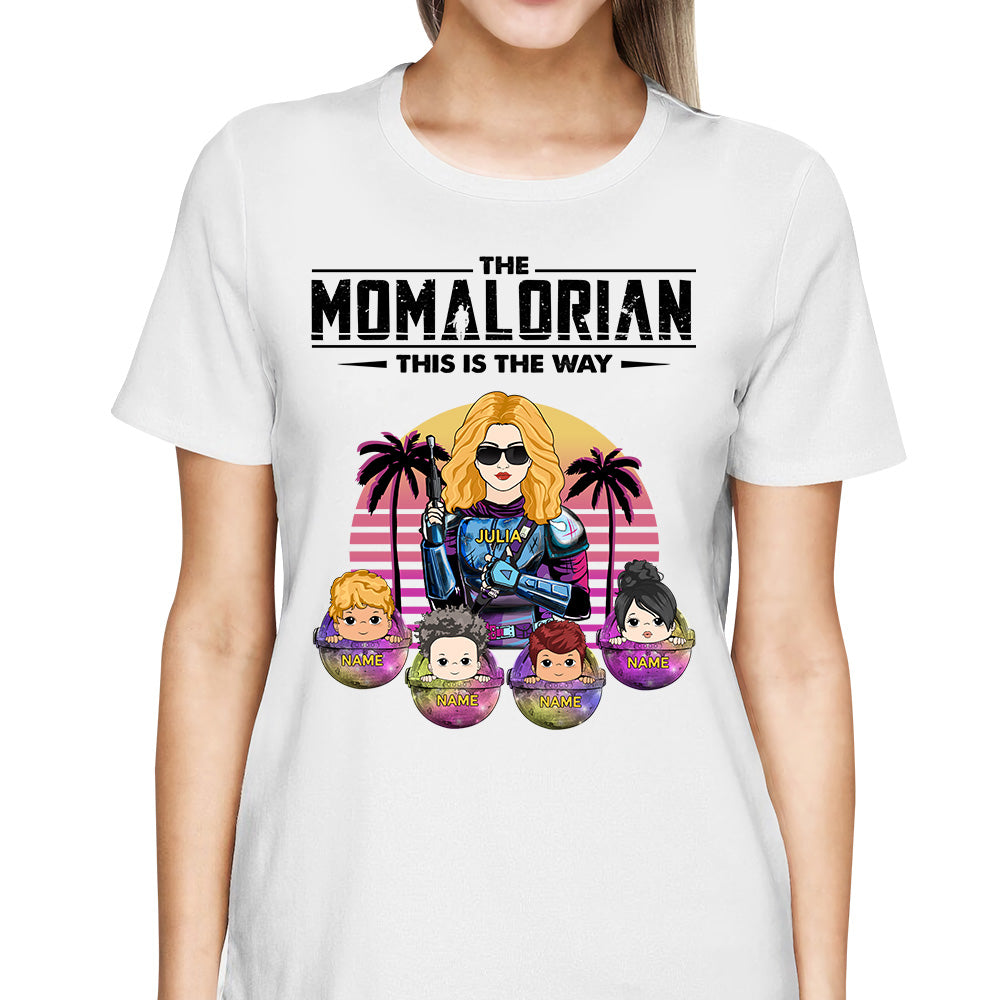 The Momalorian This Is The Way - Personalized Shirt Matching Family Custom Nickname With Kids For Mom Dad