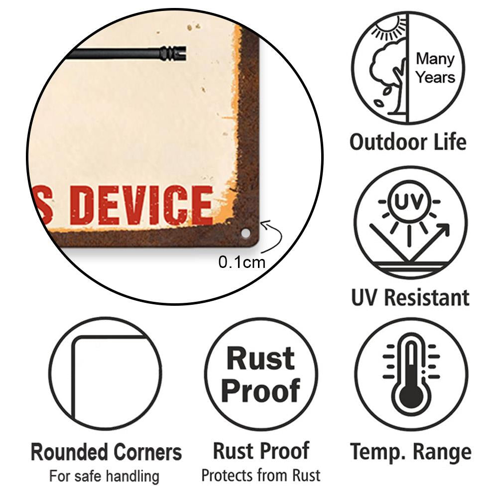 Warning This Home is Protected by High Speed Wireless Device pro-Gun Funny Warning Metal Sign H2511