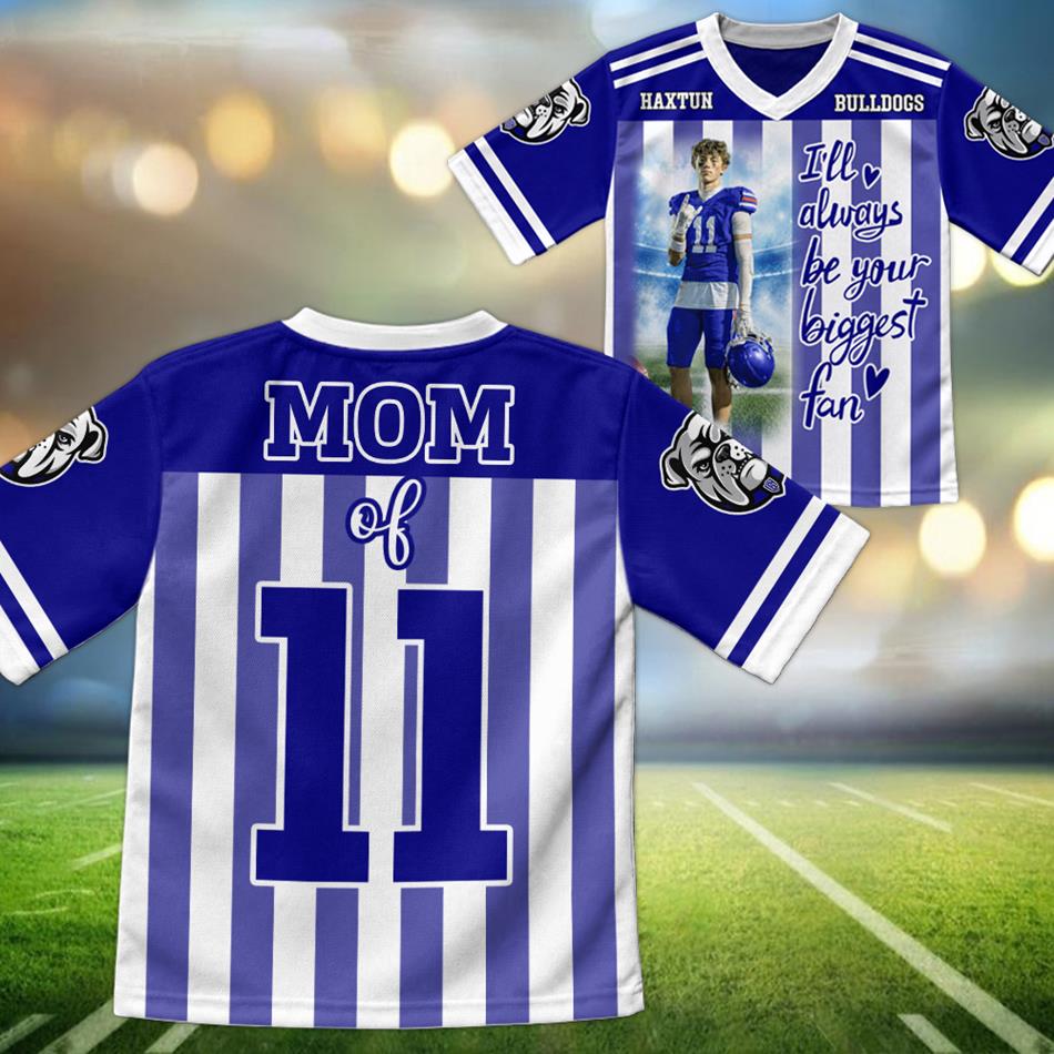 I Will Always Be Your Biggest Fan Personalized Football Jersey Shirt For Football Mom Dad Of Player Custom Photo Game Day Jersey H2511 Trna
