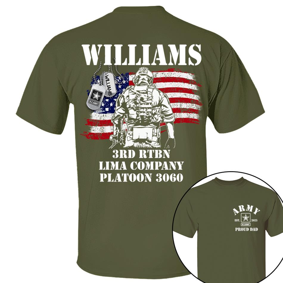 Proud Army Military Mom Dad Custom Shirt For Military Family Member Soldier Graduration Shirt H2511 Trna