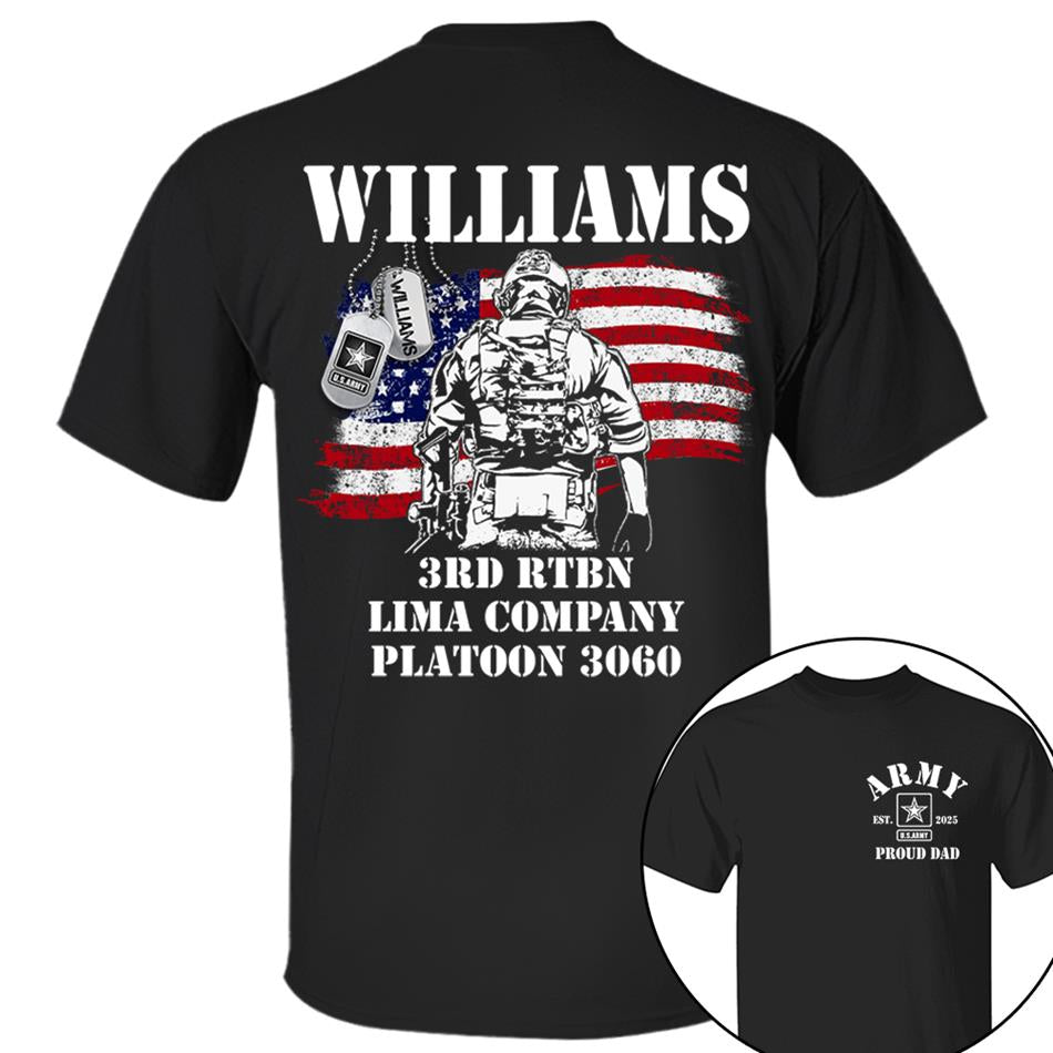 Proud Army Military Mom Dad Custom Shirt For Military Family Member Soldier Graduration Shirt H2511 Trna