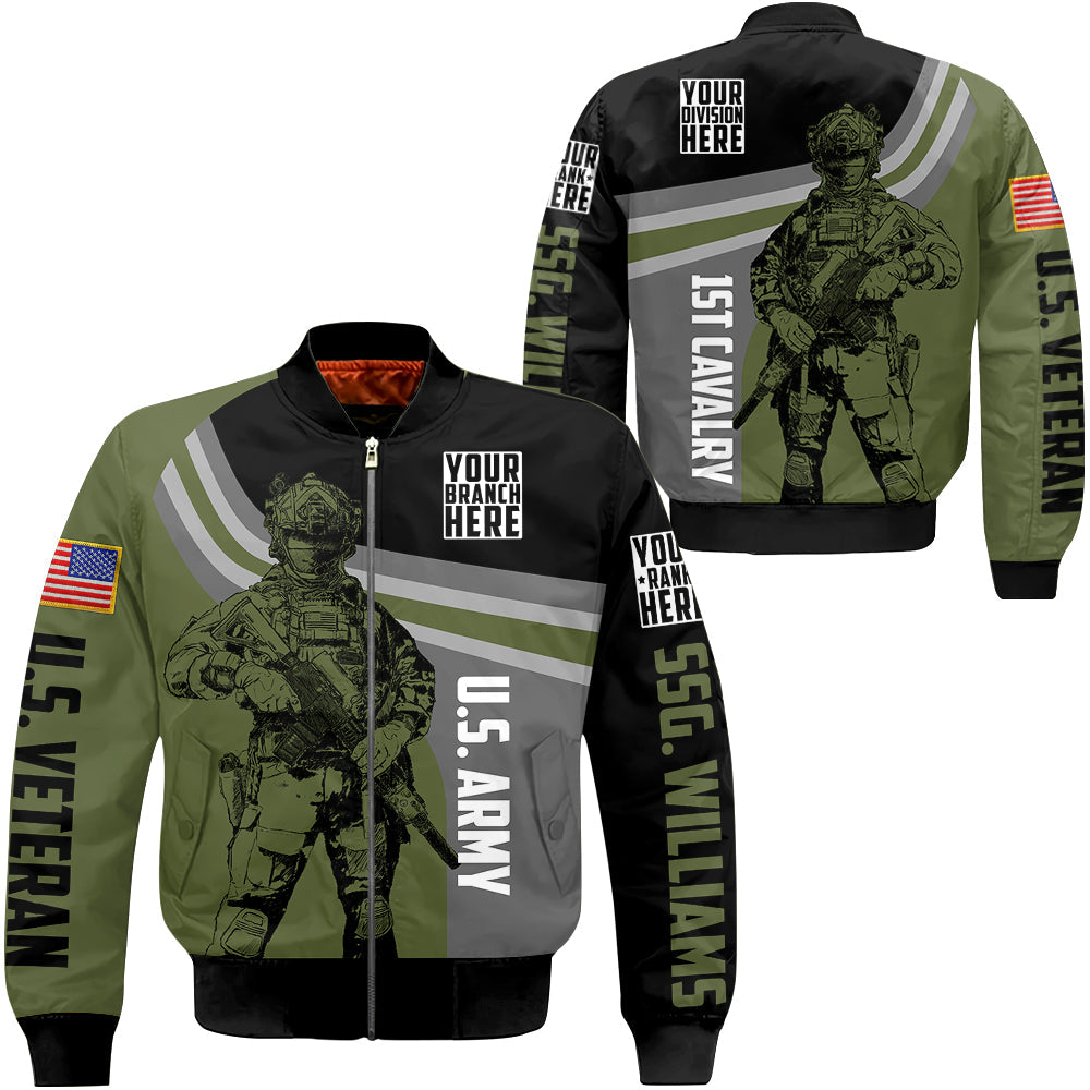 US Veteran Personalized All Branches Rank All Over Print Shirt For Veteran H2511
