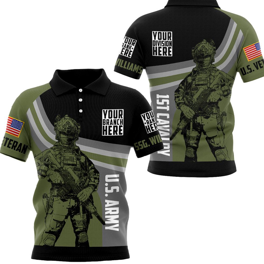 US Veteran Personalized All Branches Rank All Over Print Shirt For Veteran H2511