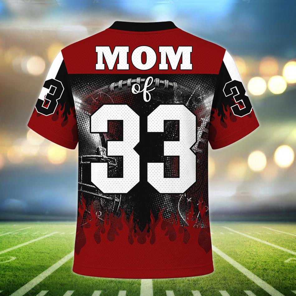 Custom Photo Number Football Jersey Shirt For Football Mom Dad Family Game Day Shirt H2511 Trna