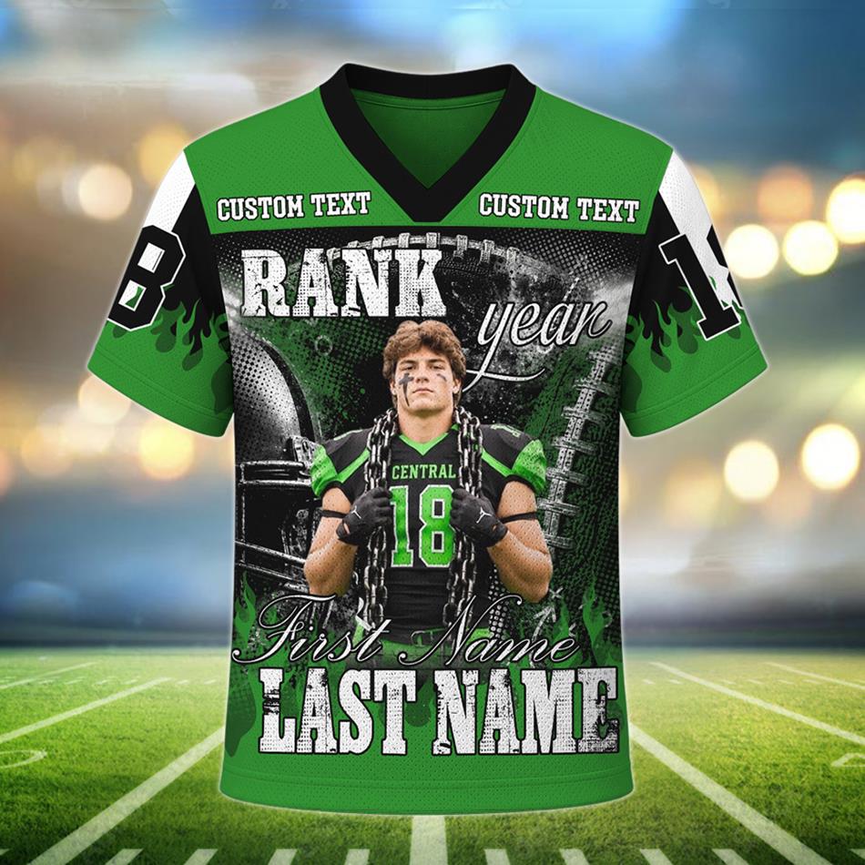Custom Photo Number Football Jersey Shirt For Football Mom Dad Family Game Day Shirt H2511 Trna