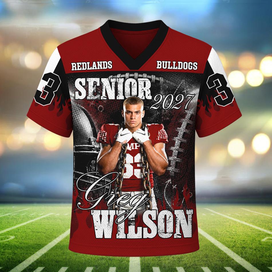 Custom Photo Number Football Jersey Shirt For Football Mom Dad Family Game Day Shirt H2511 Trna