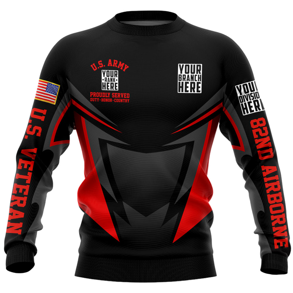 Custom Division Rank Logo All Branches Shirt All Over Print Shirt for Veteran H2511