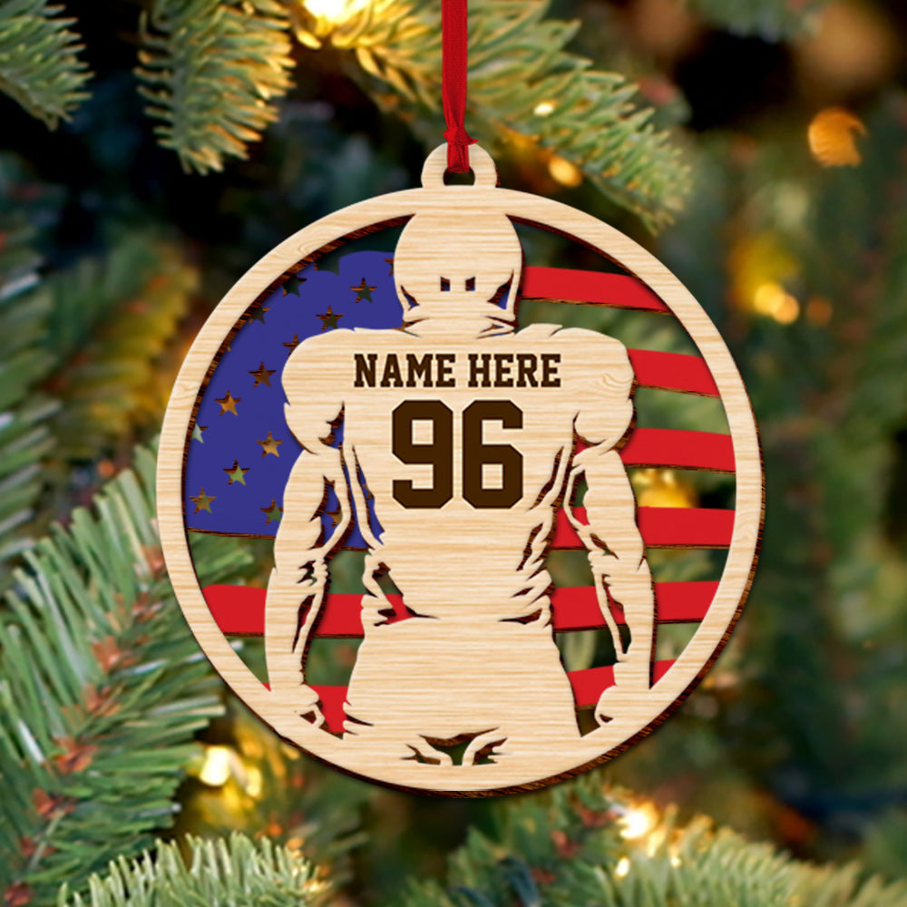 American Football Player Personalized Ornament Gift For Football Player For Football Lovers H2511