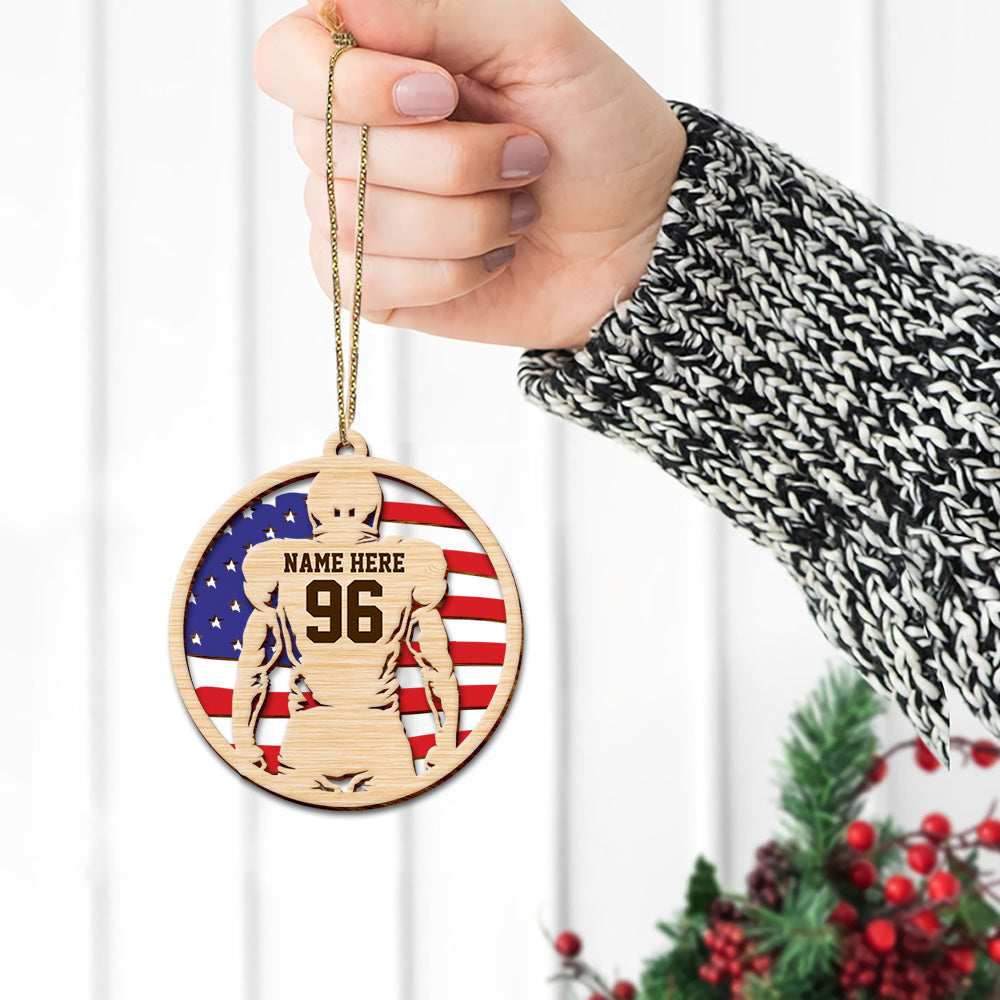 American Football Player Personalized Ornament Gift For Football Player For Football Lovers H2511