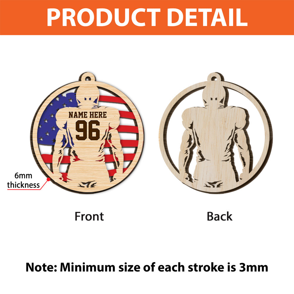 American Football Player Personalized Ornament Gift For Football Player For Football Lovers H2511