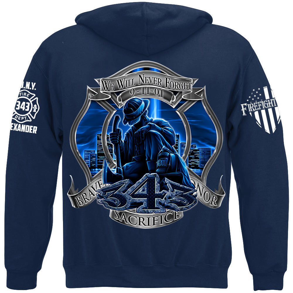 We Will Never Forget 9-11 Custom Shirt For Firefighter H2511
