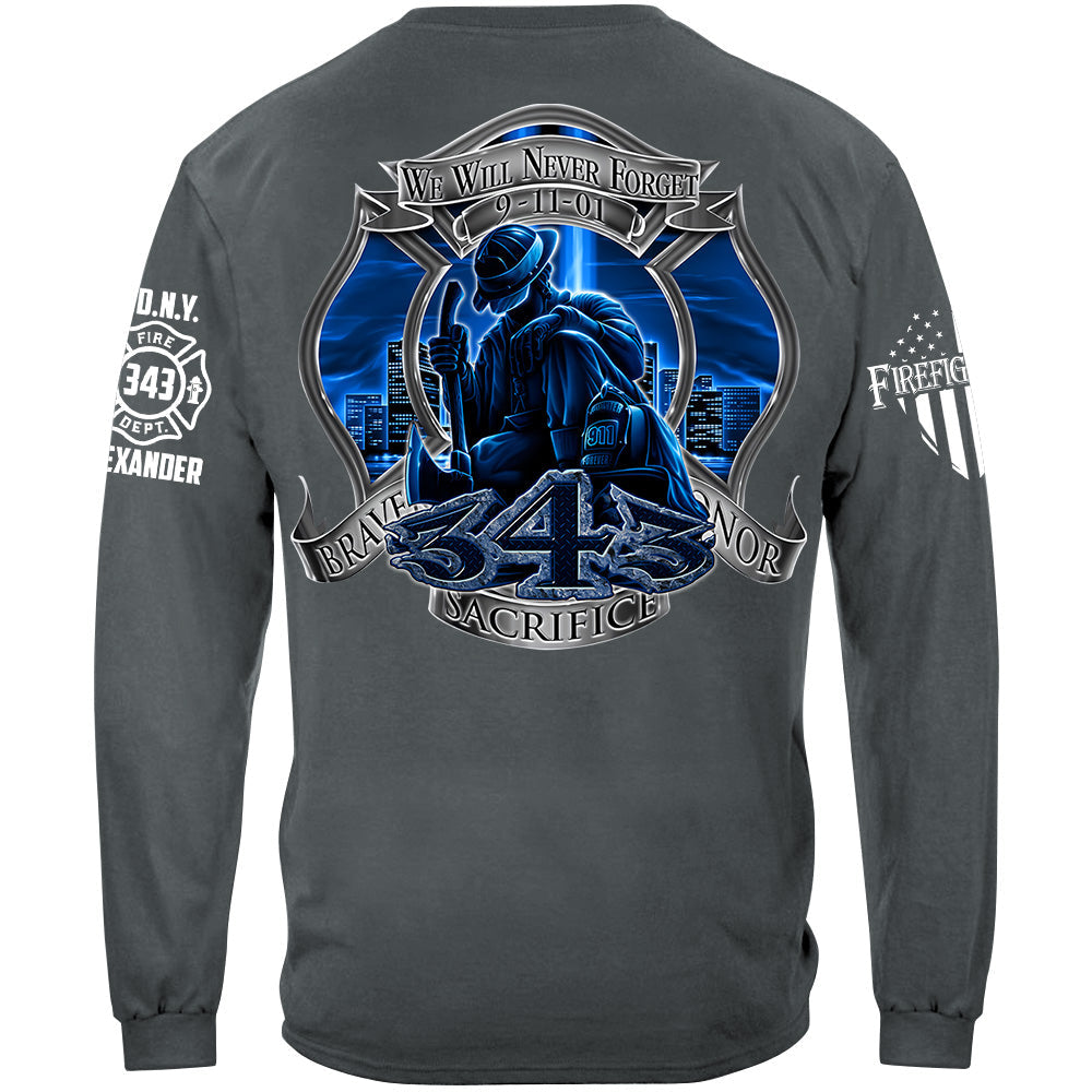 We Will Never Forget 9-11 Custom Shirt For Firefighter H2511