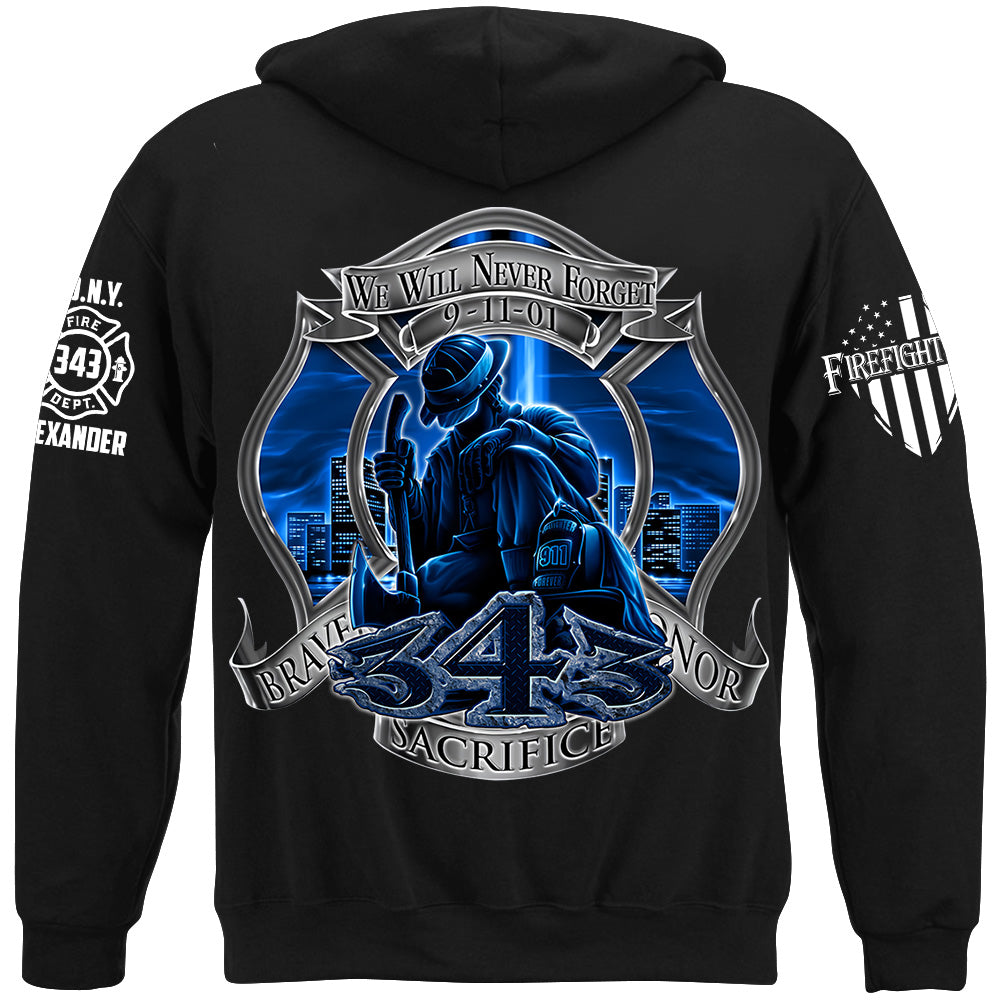We Will Never Forget 9-11 Custom Shirt For Firefighter H2511