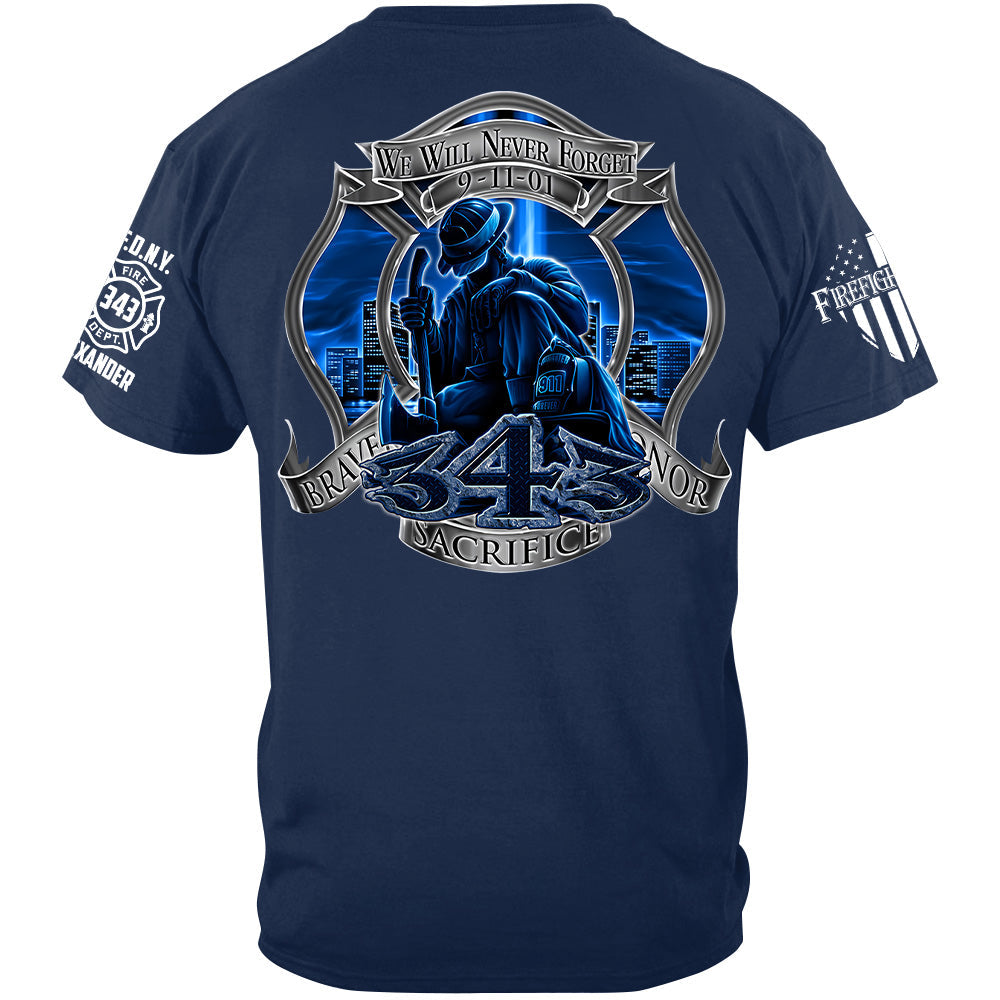 We Will Never Forget 9-11 Custom Shirt For Firefighter H2511