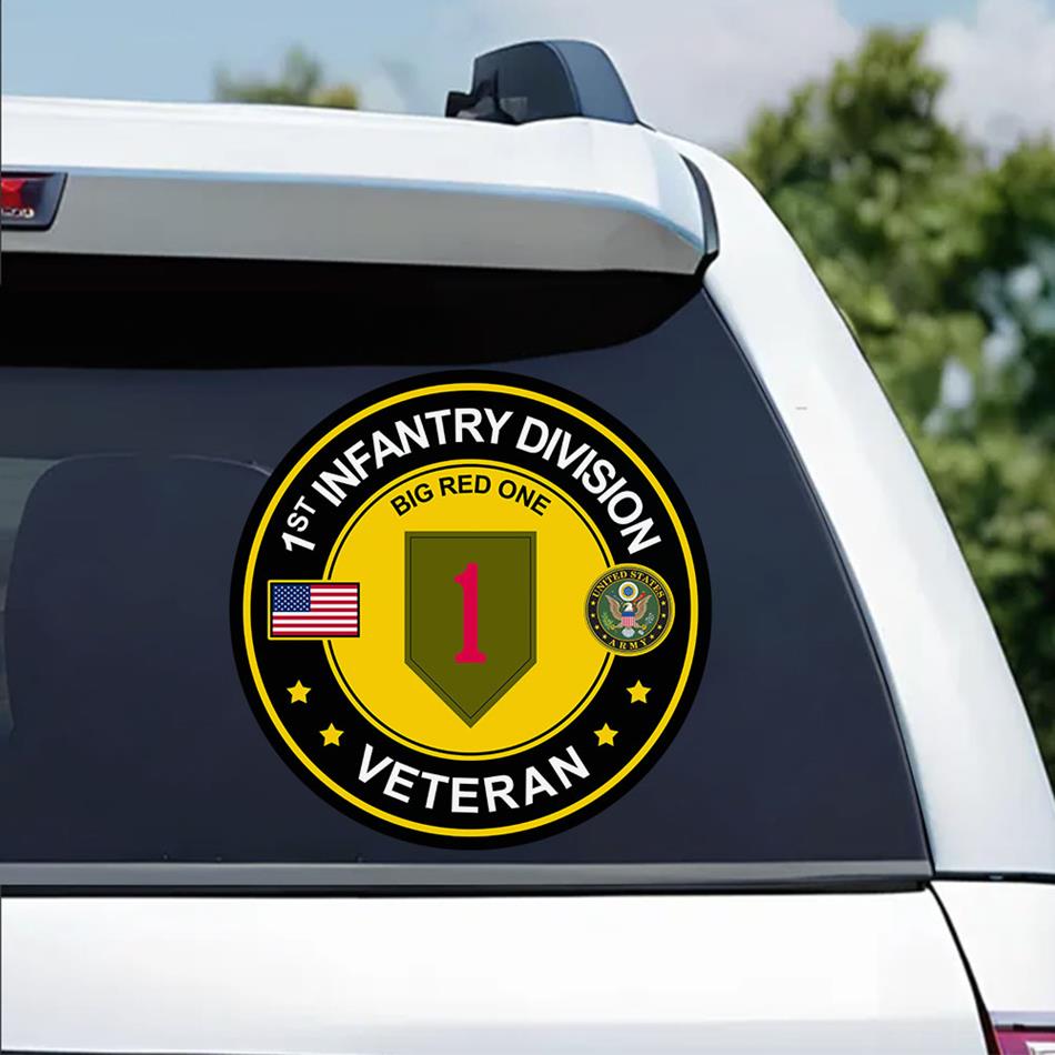 US Veteran Car Decals Custom All Branches Of Services Division Veteran Car Decal H2511 Trna