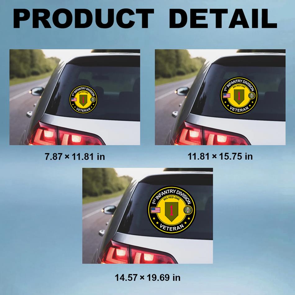 US Veteran Car Decals Custom All Branches Of Services Division Veteran Car Decal H2511 Trna