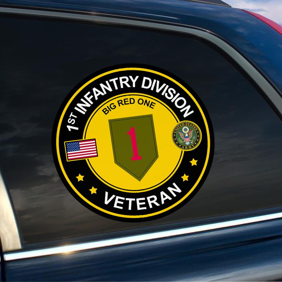 US Veteran Car Decals Custom All Branches Of Services Division Veteran Car Decal H2511 Trna