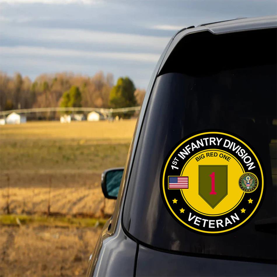 US Veteran Car Decals Custom All Branches Of Services Division Veteran Car Decal H2511 Trna
