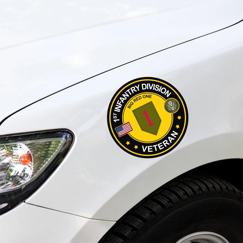 US Veteran Car Decals Custom All Branches Of Services Division Veteran Car Decal H2511 Trna