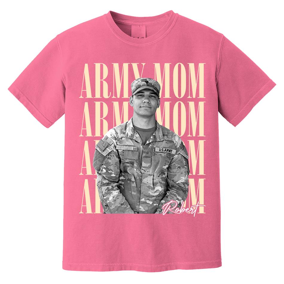 Retro Vintage Photo And Proud Military Family - Personalized Shirt Custom Graduate Picture Shirt Military Family Matching Shirt H2511 Trna