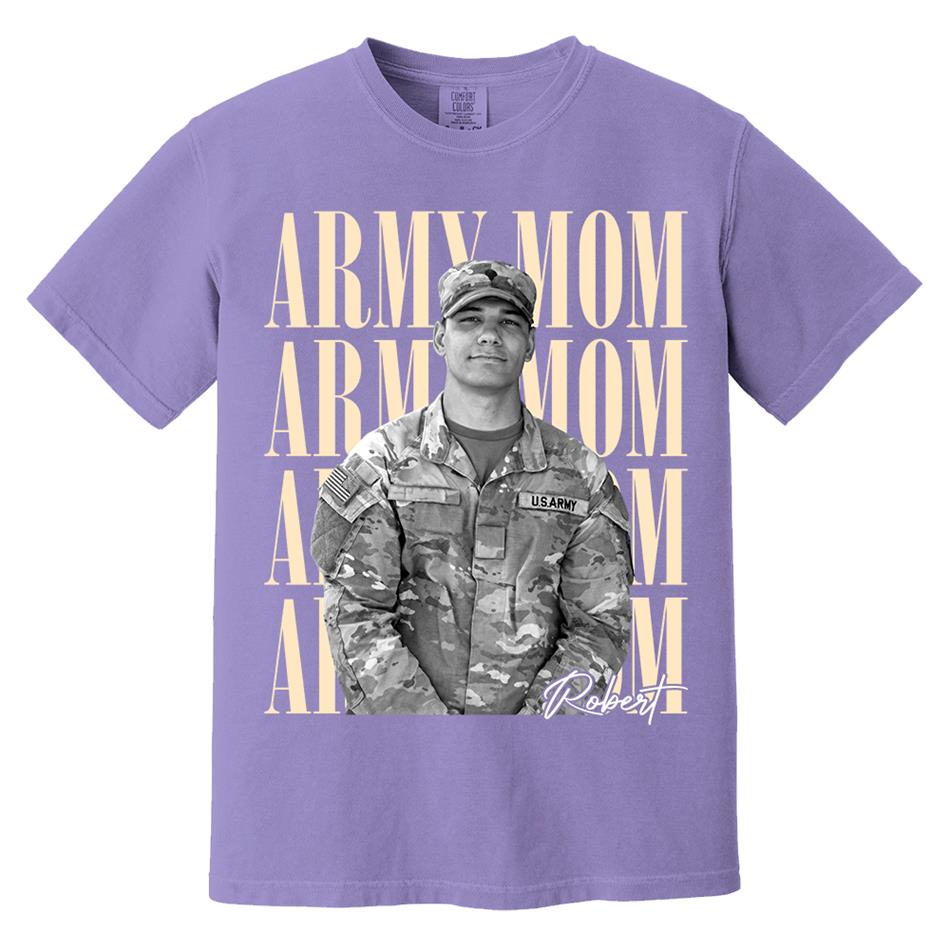 Retro Vintage Photo And Proud Military Family - Personalized Shirt Custom Graduate Picture Shirt Military Family Matching Shirt H2511 Trna